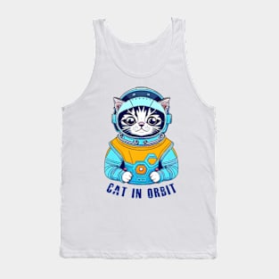 Astronaut cat in orbit Tank Top